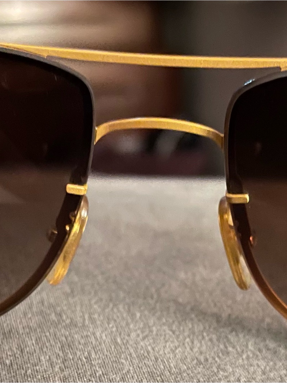 Ray-Ban Orange and Gold Accent Sunglasses